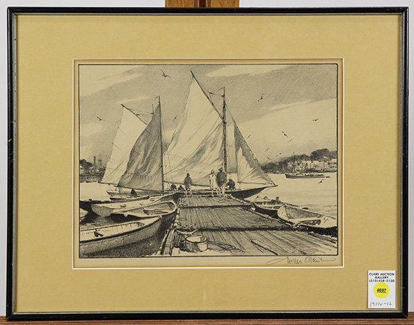 Print, Gordon Hope Grant, Boats to Let (1 of 1)