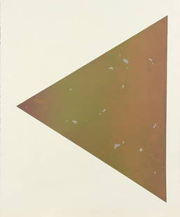 Comtemporary Prints: (lot of 5) Contemporary prints including works by Lucio del Pezzo (Italian, b. 1933), Triangle, screenprint; American School (20th century), Black/White/Red Abstract, 1971, screenprint, pencil signed