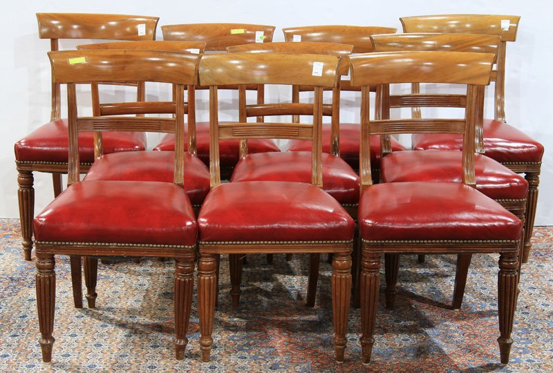 (lot of 10) Regency mahogany dining chairs (1 of 3)