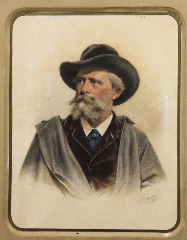Josef Burda, Buffalo Bill, watercolor (1 of 6)