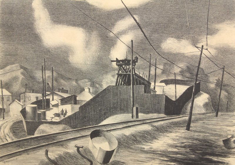 Print, James Brooks, Copper Mine Butte (1 of 4)