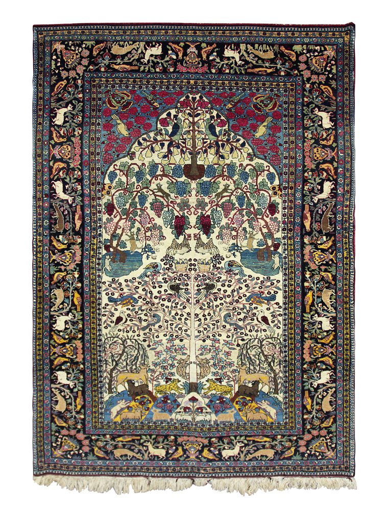 Antique Persian Isphahan carpet (1 of 9)