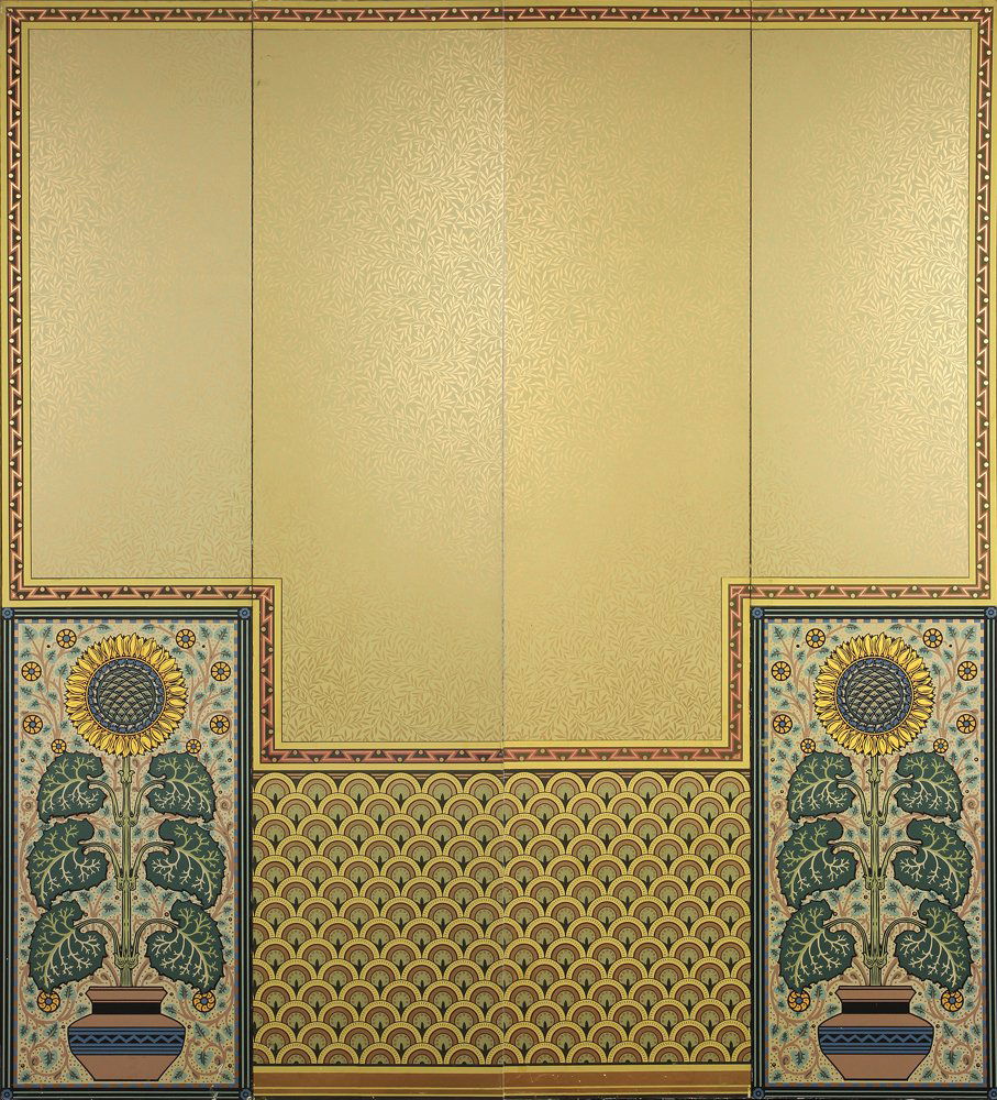 Aesthetic Bradbury and Bradbury hand blocked gilt and (1 of 8)