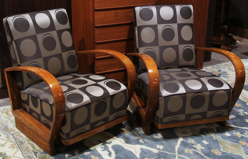 Pair of Austrian Art Deco lounge chairs (1 of 2)