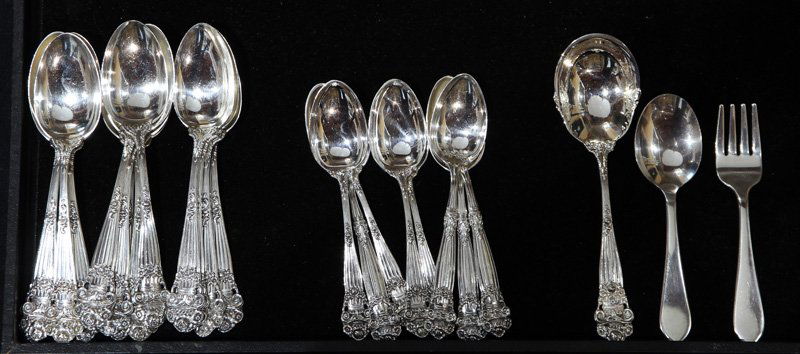 American sterling silver flatware group, 17.28 troy oz. (1 of 2)