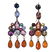 Pair of multi-stone, silver and 14k yellow gold