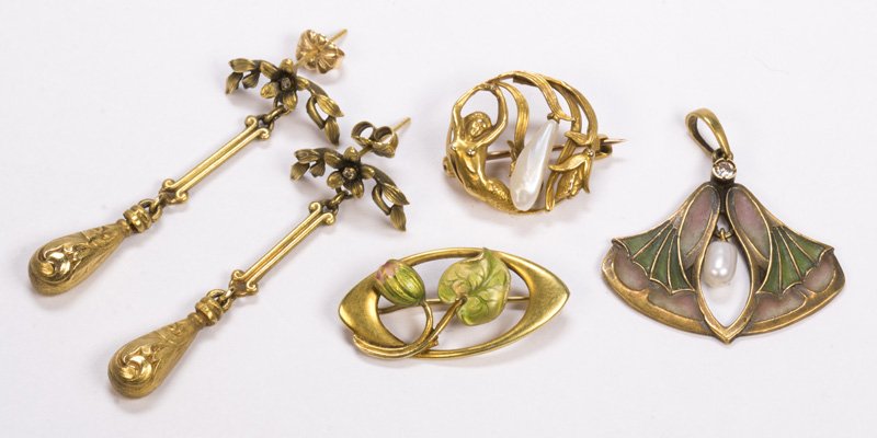 Collection of Art Nouveau and Art Nouveau style yellow (1 of 5)