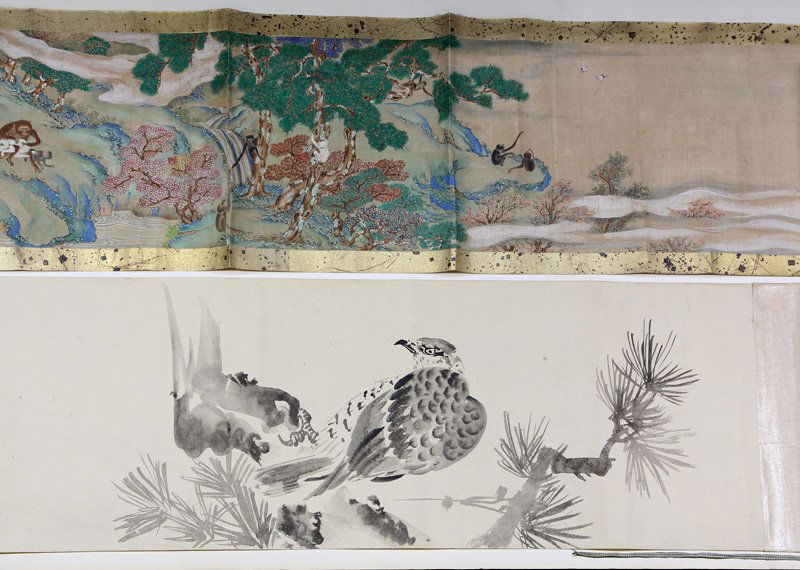 Two Japanese Handscrolls, Monkeys,  19 c (1 of 9)