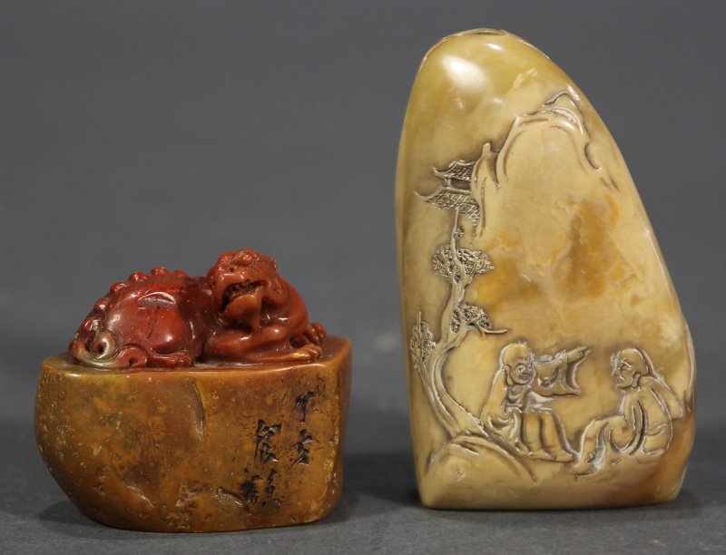 Two Chinese Soapstone Seals (1 of 7)