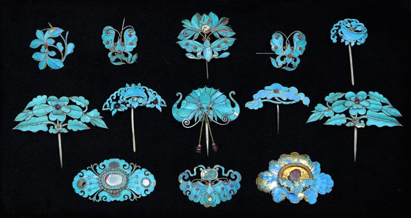 Chinese Kingfisher Ornaments (1 of 10)