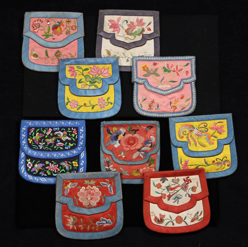 Group of Chinese Textile Wallets (1 of 2)