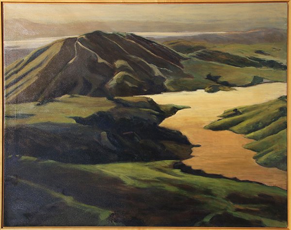 Painting, Patricia Wallis, "Black Mountain, Nicassio" (1 of 4)
