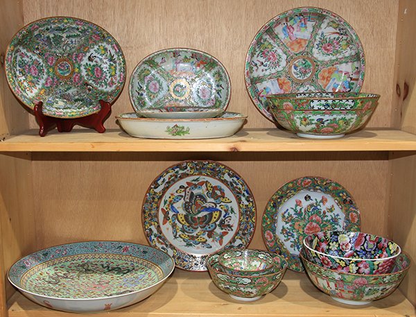 Group of Chinese Rose Canton Porcelain (1 of 1)