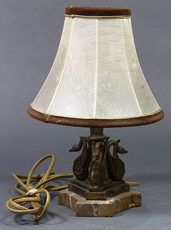 Brass and marble desk lamp (1 of 2)