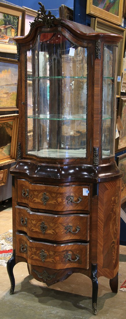 Louis XV style ormolu mounted vitrine, circa 1890, (1 of 2)