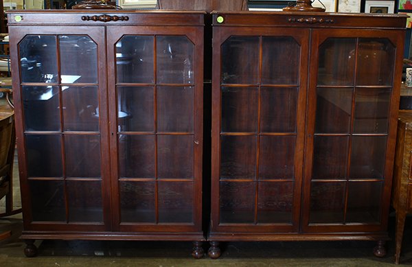 (lot of 2) Edwardian style mahogany bookcases (1 of 1)