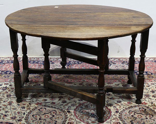 William and Mary style drop leaf table circa 1800 (1 of 2)