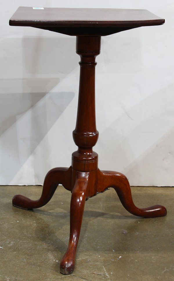 American Queen Anne mahogany candlestand (1 of 2)