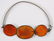 Large Arabic carved carnelian and silver necklace