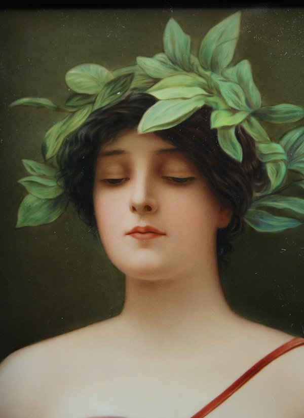 KPM hand painted porcelain plaque depicting Daphne (1 of 4)