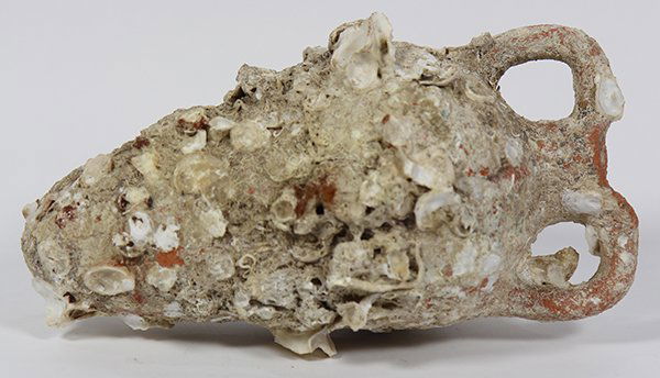 Encrusted redware amphora (1 of 6)