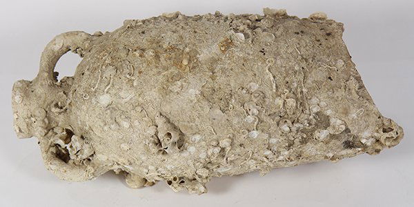 Encrusted redware amphora (1 of 6)