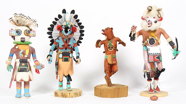 (lot of 4) Native American Hopi Kachina dolls, 20th (1 of 5)