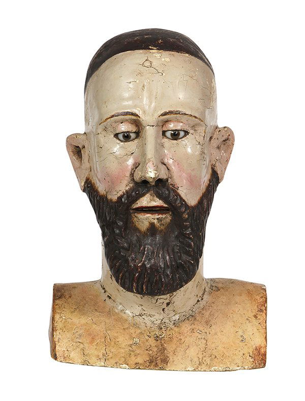 Spanish Colonial, Mexican Santos bust, 19th century, (1 of 5)