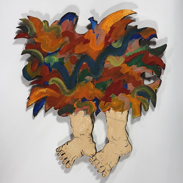 David Gilhooly, ceramic wall relief (1 of 3)