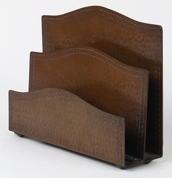 Dirk Van Erp Studios hammered copper letter holder (1 of 4)