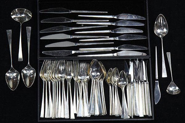 (lot of 78) American sterling silver flatware service (1 of 2)