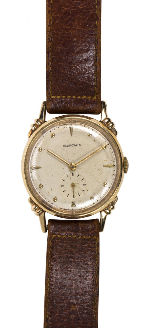 Retro Blancpain 14k yellow gold wristwatch (1 of 3)