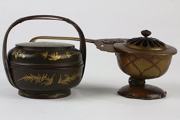 Japanese Buddhist Ceremonial Ekoro Censer, Circular (1 of 10)