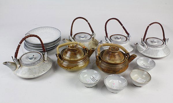 Japanese Ceramic Sake Servers/Teapots, Cups, Dishes (1 of 10)