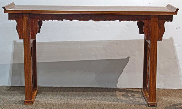 Chinese Wood Altar Table with Tendrils (1 of 3)