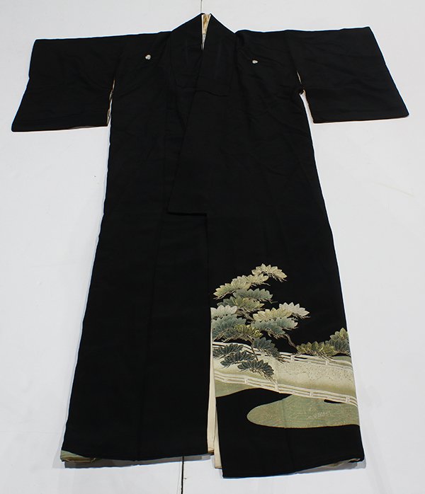 Japanese Black Silk Kimono (1 of 3)