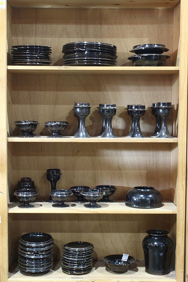 (lot of approx. 57) Four shelves of art pottery (1 of 1)