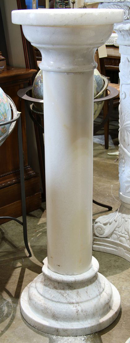 Continental carved marble pedestal (1 of 1)