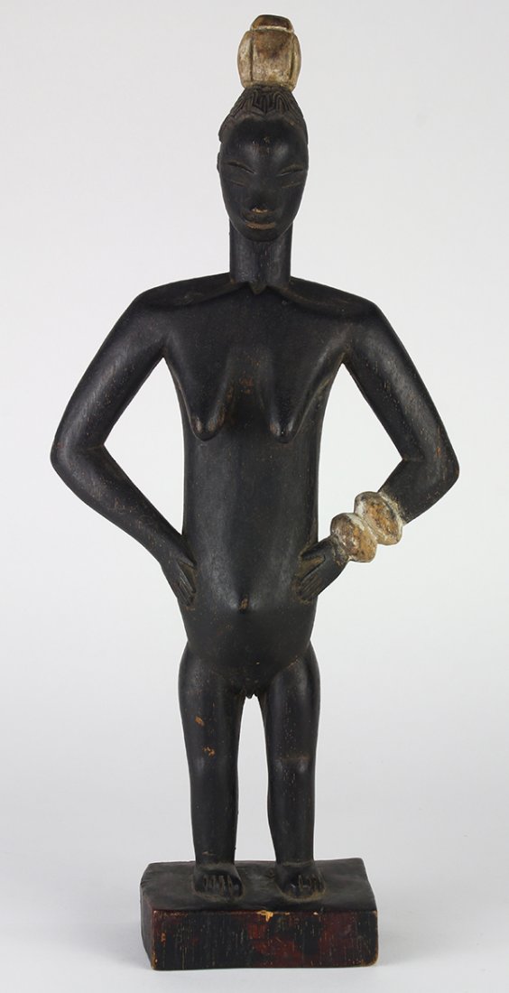 Guro, Cote d'Ivoire style, decorative standing female (1 of 4)