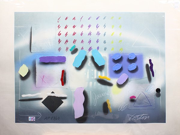 Print, Will Cotton: Will Cotton (American, b. 1965), Series Gris, lithograph in colors with hand painting (mixed media) on paper, signed lower right, edition AP 23/60, sheet (unframed): 36"h x 47"w