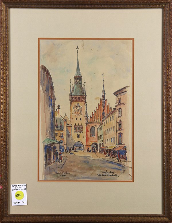 Watercolor, "Munchen Das Alte Rathaus" (1 of 1)
