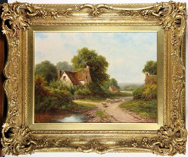 Sheep by a Cottage, 1900, painting (1 of 1)