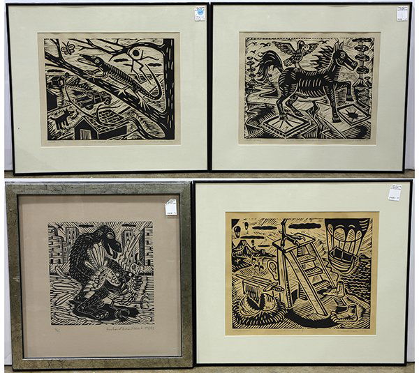 Richard Mock, linocuts (1 of 3)