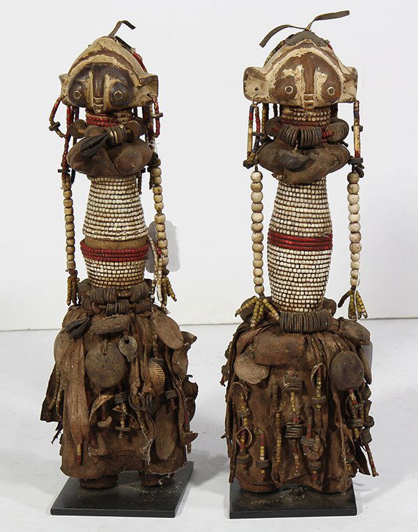 (Lot of 2) African Namibia Ambo Ovambo fertility dolls (1 of 2)