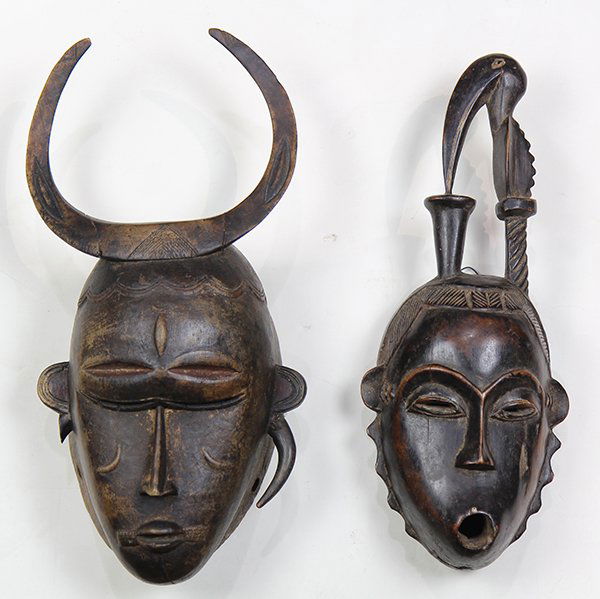 (lot of 2) West African, Ligbe style mask (1 of 2)