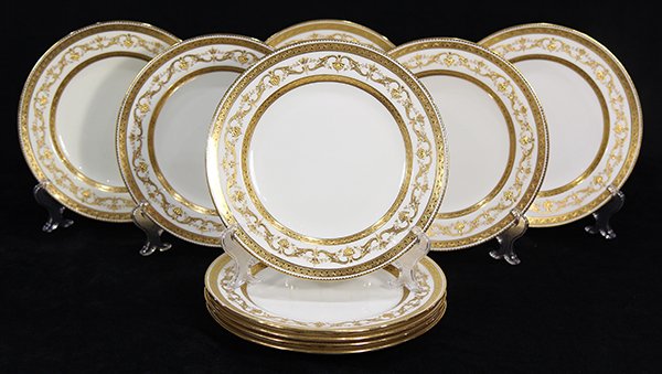 (lot of 10) Minton porcelain service plates (1 of 4)
