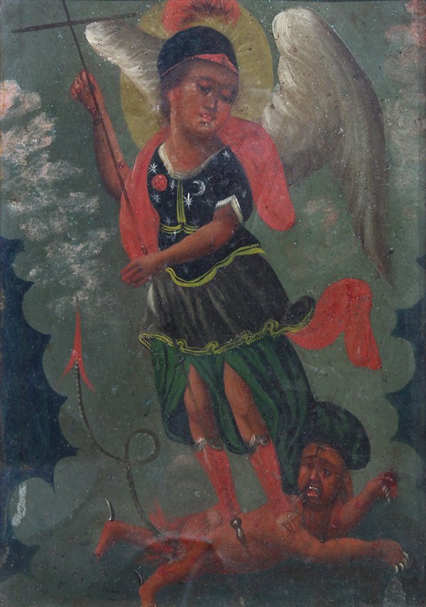 Spanish Colonial School (19th century), retablo (1 of 5)