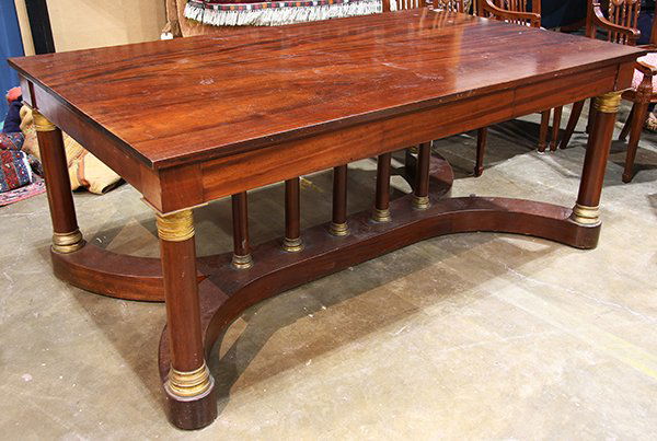 French Empire style mahogany bureau plat (1 of 4)