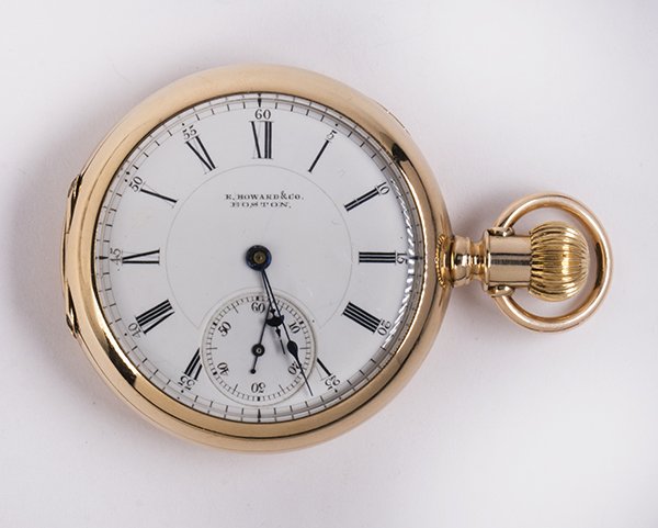 E. Howard & Co 14k yellow gold open face pendant watch (1 of 2)