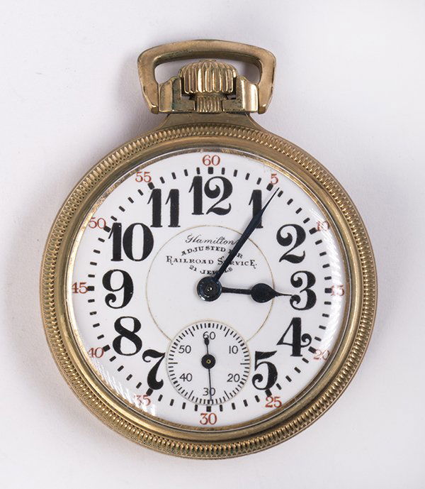 Hamilton railroad 10K Gold-filled open face railroad (1 of 4)